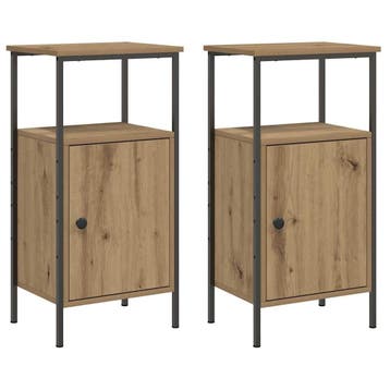 Set 2 Nachtkastjes Artisan Eiken - Tweede kansje! OP = OP, Verzenden