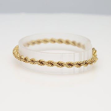 Armband - 14 karaat Geel goud - Koordschakel, Nieuw