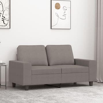 vidaXL Tweezitsbank / zetel 120 cm stof taupe, Verzenden, Nieuw