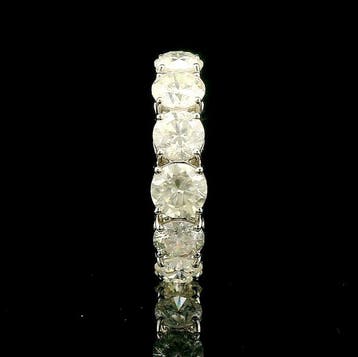 Bague - 18 carats Or blanc - 7.69ct. tw. Diamant (Naturelle), Nieuw