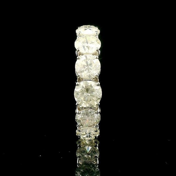 Bague - 18 carats Or blanc - 7.69ct. tw. Diamant (Naturelle), Handtassen en Accessoires, Ringen