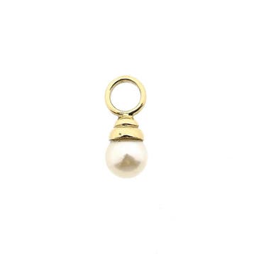 Gouden hanger met cultivéparel (Hanger of bedel), Handtassen en Accessoires, Bedels, Ophalen of Verzenden, Gebruikt, Goud, Overige merken