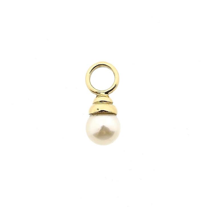 Gouden hanger met cultivéparel (Hanger of bedel), Handtassen en Accessoires, Bedels, Gebruikt, Overige merken, Goud, Ophalen of Verzenden