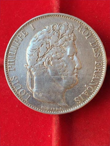 Frankrijk. Louis Philippe I. 5 Francs 1844-W, Lille (Zonder