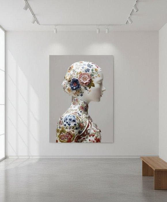 Alwwa Roma - Porcelana I - Jardín de Flores, Antiek en Kunst, Kunst | Schilderijen | Modern