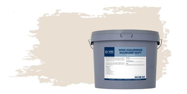 Wixx Isolerende Muurverf Matt RAL 9001 | Crèmewit 10L, Doe-het-zelf en Bouw, Verf, Beits en Lak, Nieuw, Verzenden