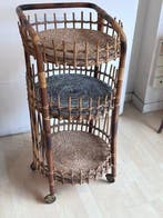 Serveerwagen - Rattan - In bamboe, Antiek en Kunst