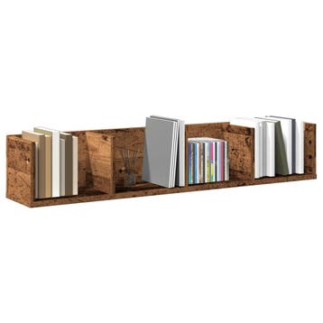 vidaXL Cd-wandschap 100x18x18 cm bewerkt hout oud, Verzenden