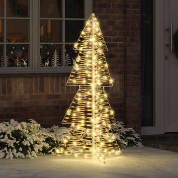 vidaXL Kerstboom 160 LEDs Warmwit 150 cm PET, Verzenden, Nieuw