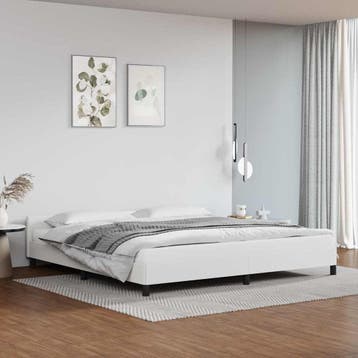 vidaXL Bedframe met hoofdeinde zonder matras 200x200 cm wit, Verzenden, Nieuw