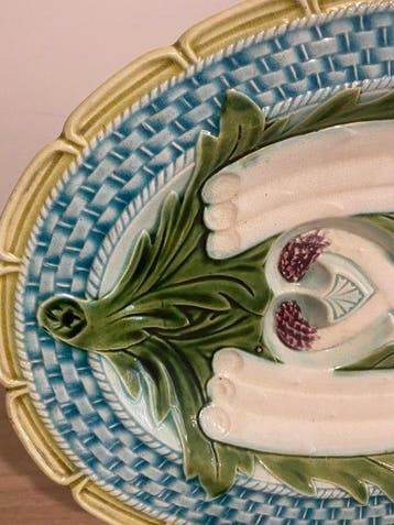 Manufacture Orchies - Plat - Céramique - palt asperge art