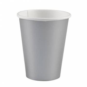 Zilveren Bekers Karton 266ml 8st, Verzenden