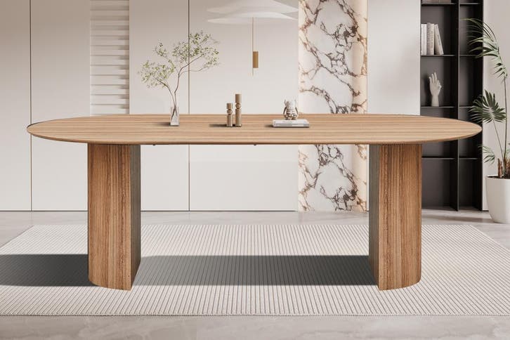 Lagos eettafel ovaal, kleur oude eik (nieuw, outlet), Maison & Meubles, Tables | Tables à manger