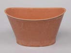 Bloempot Ovaal Soft Oranje 22x15x12 cm, Nieuw