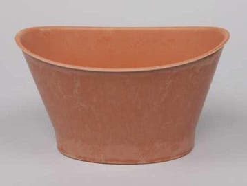Bloempot Ovaal Soft Oranje 22x15x12 cm, Huis en Inrichting, Nieuw