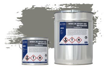Wixx 2K Epoxy 650 Extreme Betoncoating RAL 7023 | Betongrijs, Verzenden