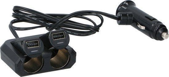 2dekans | Dunlop Dubbele Verdeelstekker - 12 en 24 V - 2 x, Auto diversen, Auto-accessoires, Ophalen of Verzenden