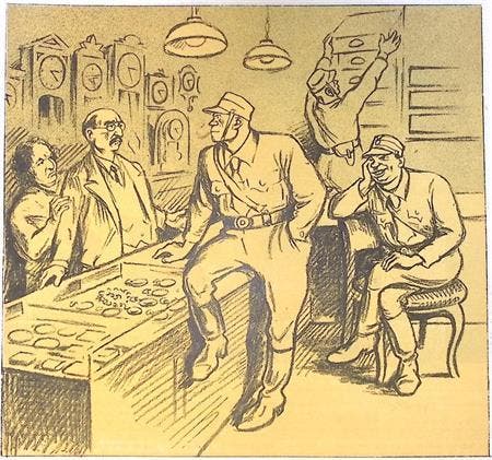 Joodse zaken gaan in Arische handen over (lijst optie), Antiquités & Art, Art | Lithographies & Sérigraphies, Envoi