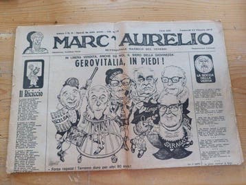 Lotto 8 riviste satiriche italiane vintage “Marc’Aurelio –