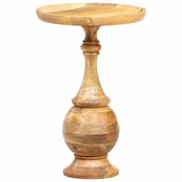 vidaXL Bijzettafel rond 43x43x66 cm massief mangohout, Maison & Meubles, Verzenden