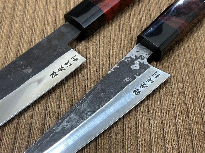 Keukenmes - Handmatig afgewerkte Japanse Kiritsuke- en, Antiek en Kunst, Antiek | Keukengerei