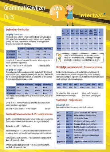 Grammaticawijzer Duits VWO leerjaar 1 9789460308994, Verzenden, Intertaal