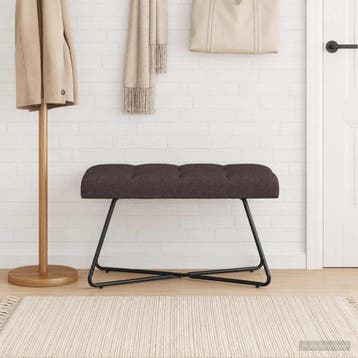 vidaXL Bank met knopen tufting Donkerbruin 80 x 40 x 46 cm, Verzenden
