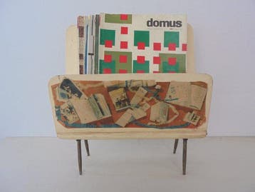 Porte-revues - Contreplaqué, Bois, Métal - Style Fornasetti