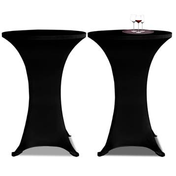 vidaXL Statafelhoezen 2 st stretch ø80 cm zwart, Tuin en Terras, Verzenden, Nieuw