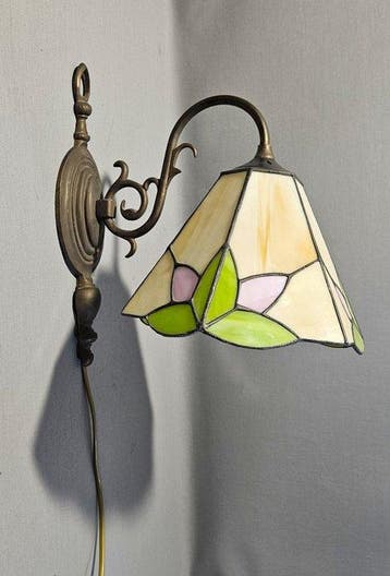 Wandlamp - Gegoten metaal met brons/messing afwerking en