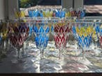 Drinkset (51) - Glas - Kleurrijk harlekijnpatroon