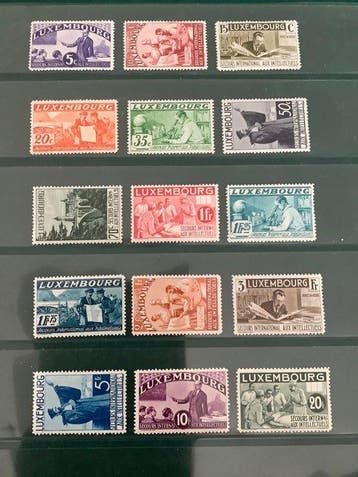 Luxembourg 1935 - Intellectuels - MNH - Michel 266/280, Gestempeld