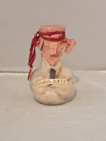 Reliekhouder - Glas, Hout, Textiel - 1850-1900 - Heilige