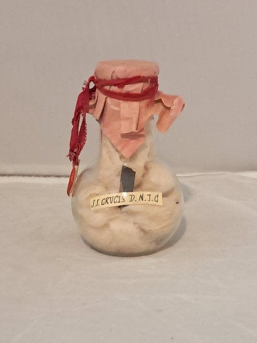 Reliekhouder - Glas, Hout, Textiel - 1850-1900 - Heilige, Antiek en Kunst, Kunst | Niet-Westerse kunst