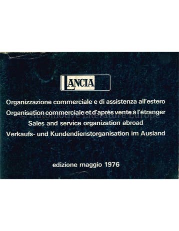 1976 LANCIA VERKOOP- EN SERVICEHANDBOEK, Auto diversen, Handleidingen en Instructieboekjes