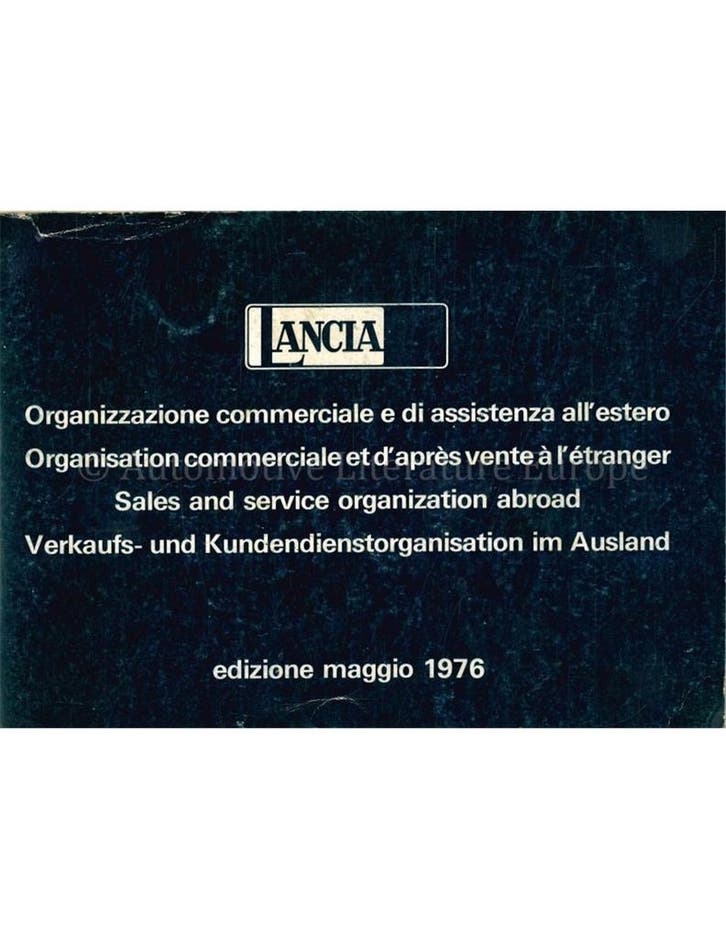 1976 LANCIA VERKOOP- EN SERVICEHANDBOEK, Auto diversen, Handleidingen en Instructieboekjes