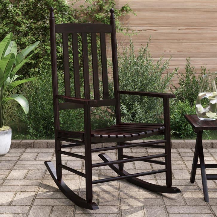 vidaXL Schommelstoelen met gebogen zitting 2 st, Huis en Inrichting, Stoelen, Nieuw, Verzenden