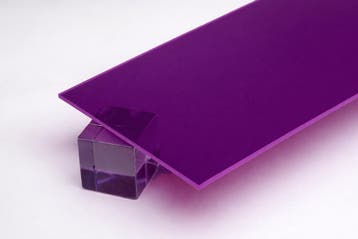 Acrylaat (PMMA) basisplaat (transparant paars, 50x30 cm, 3, Verzenden, Nieuw