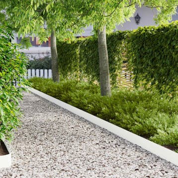 vidaXL Gazonrand 10 pcs 100 x 15 cm Staal Wit, Verzenden, Nieuw