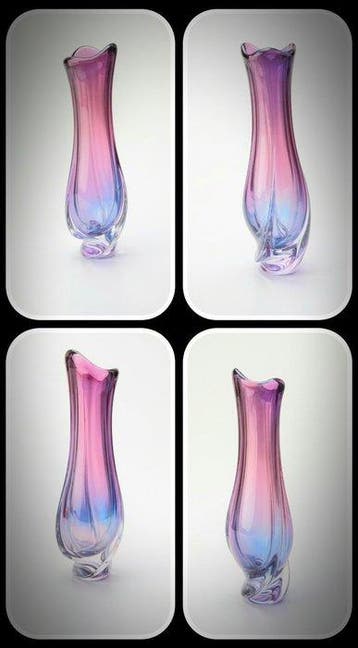 Val Saint Lambert - René Delvenne - Vase - Cristal - cristal