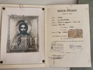 Icoon - Christus Pantokrator - .875 (84 Zolotniki) zilver