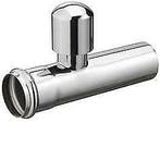 chroom muurbuis recht met beluchter 32mm, Ophalen of Verzenden, Nieuw