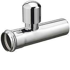 chroom muurbuis recht met beluchter 32mm, Ophalen of Verzenden, Nieuw