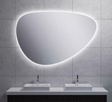 Uovo condensvrije led- spiegel dimbaar 140 cm, Huis en Inrichting, Woonaccessoires | Spiegels, Ophalen of Verzenden, Nieuw