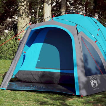 vidaXL Koepeltent 3-persoons snelontgrendeling blauw, Verzenden