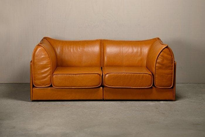 de Sede - De Sede Design Team - Sofa (2) - DS19 - Leder,, Antiek en Kunst, Kunst | Designobjecten