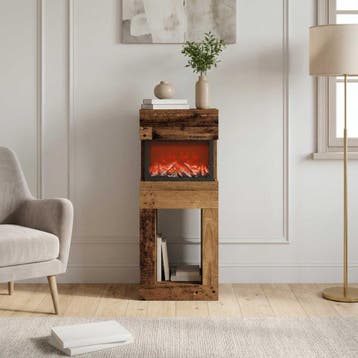vidaXL Elektrische haard Oud hout 35 x 30 x 86 cm Bewerkt, Verzenden