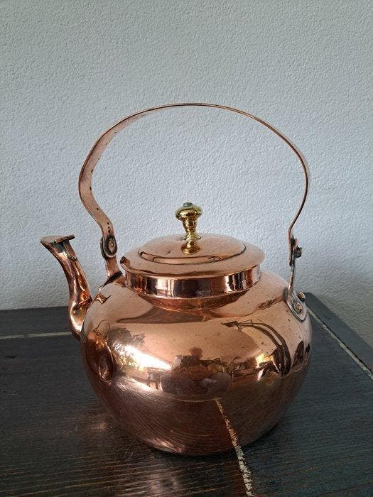 Theeketel (2) - Koper - Koperen ketel, appelketel, Antiek en Kunst, Antiek | Overige Antiek
