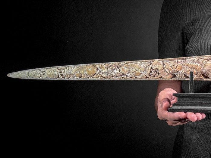 Geen minimumprijs - Grote gedetailleerde en gepatineerde, Antiek en Kunst, Kunst | Designobjecten