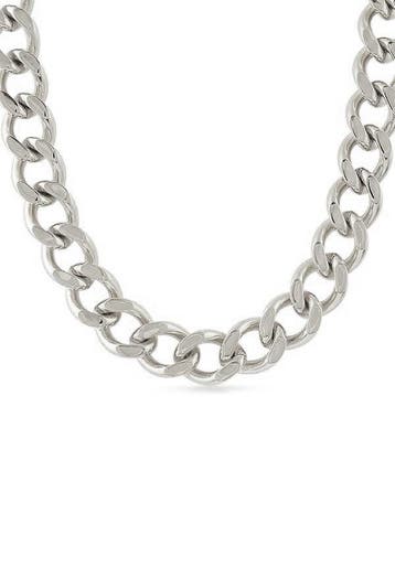 Lange Dikke Zilverkleurige Ketting 14mm Aluminium 925 Verzil, Ophalen of Verzenden, Nieuw, Zilver